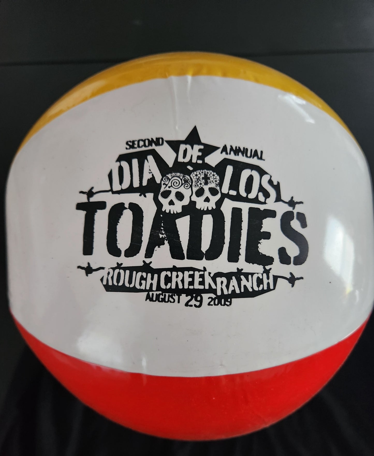Toadies beach ball from Dia De Los Toadies