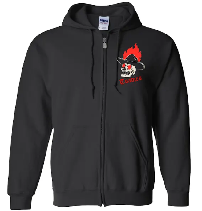 Hoodie - Cowboy in Flames ZIP UP hoodie