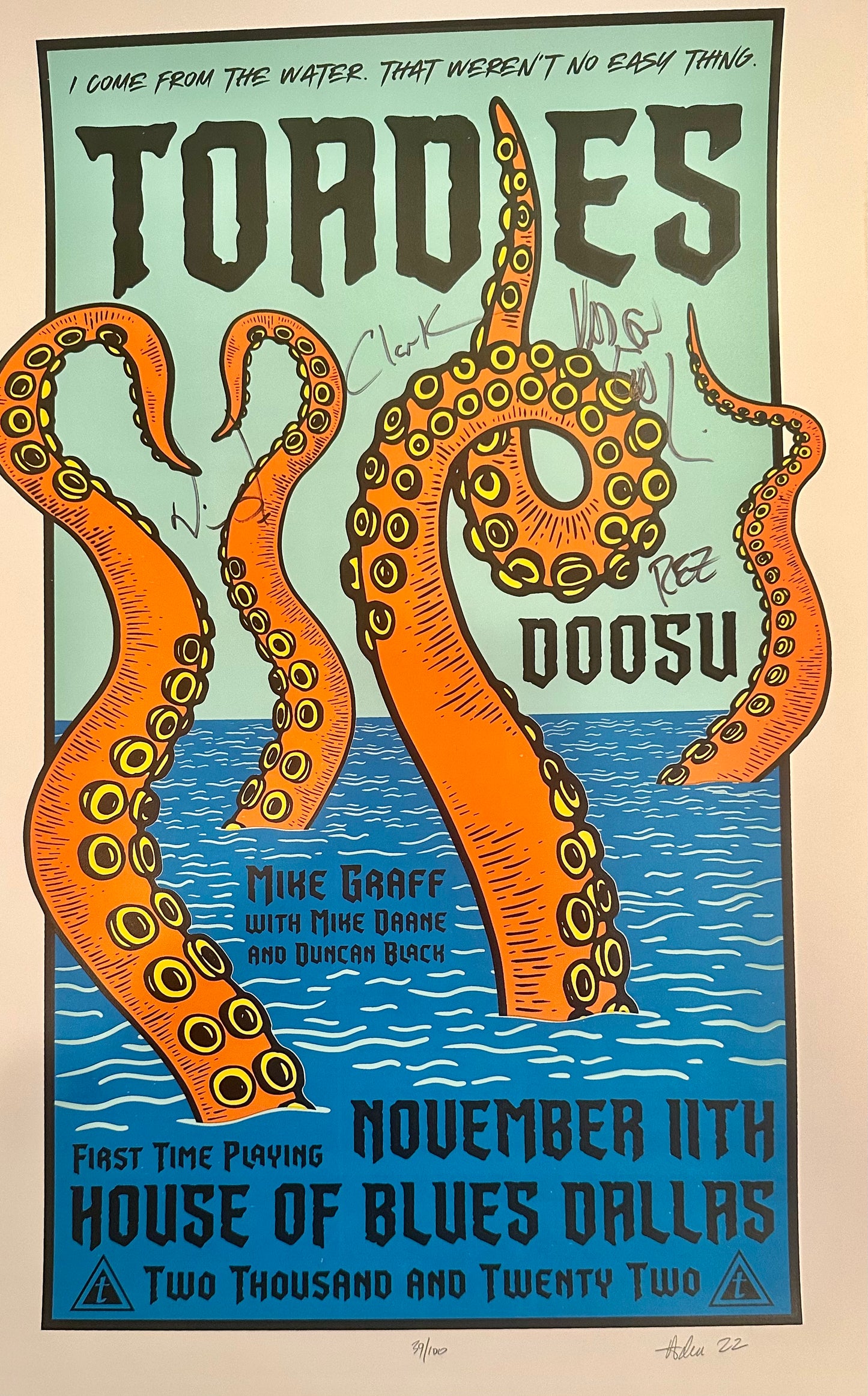 Poster - Signed Dallas House of Blues 2022